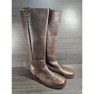 Oak Tree Frontier Collection Brown Leather Cowboy Boots /Reenactment Boots Sz 9